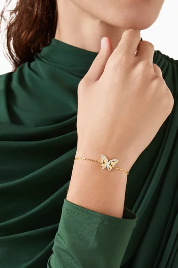 Butterfly Chain Bracelet in 24kt Gold-plated Silver