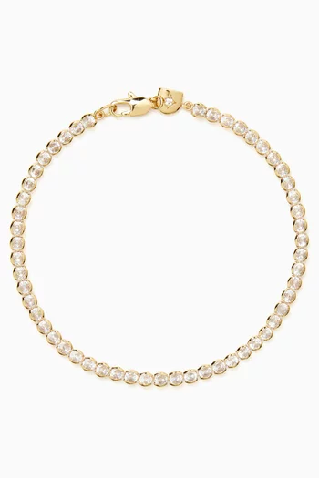 Gleam Tennis Bracelet in 18kt Gold-plated Brass