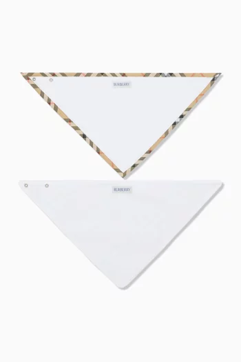 Check Bib in Cotton, Set of 2