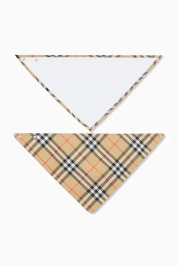 Check Bib in Cotton, Set of 2