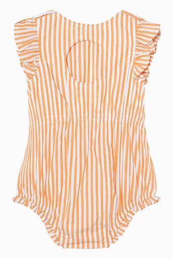 Paradiso Woven Stripe Bodysuit in Cotton