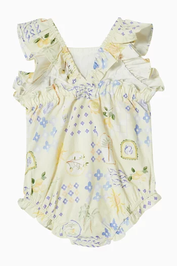 Piccolina Frill Bodysuit in Cotton
