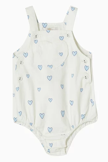 Piccolina Hearts Bodysuit in Cotton & Lyocell