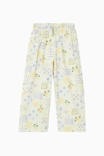 Piccolina Wide-leg Pants in Cotton