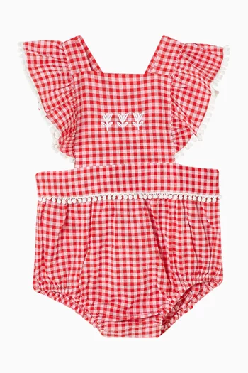 Sundae Gingham Bodysuit in Cotton-blend