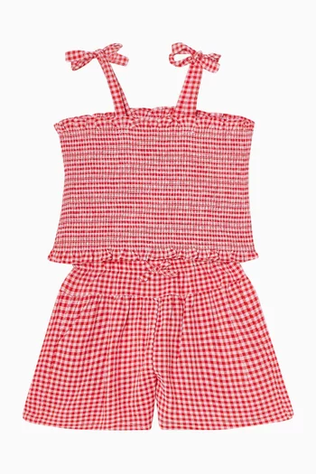 Sundae Gingham Shorts in Cotton-blend