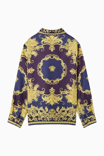 Barocco-print Shirt in Silk-twill