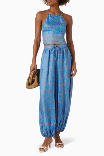 Serin Halter Top in Silk-twill