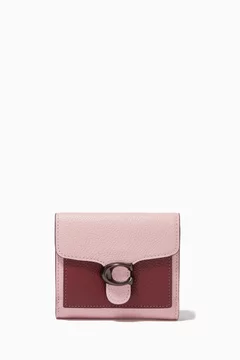 Buy Coach Pink Tabby Small Wallet in Colour-block Pebble Leather
