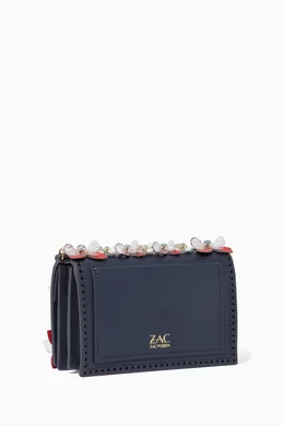 Buy ZAC Zac Posen Blue Earthette Accordion Mini Chain Cross Body