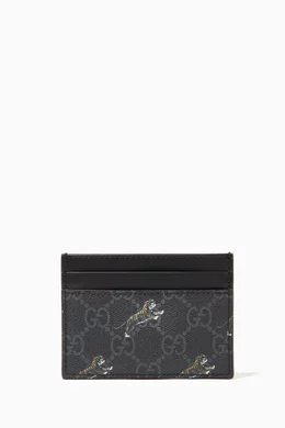 Gucci tiger print card holder top