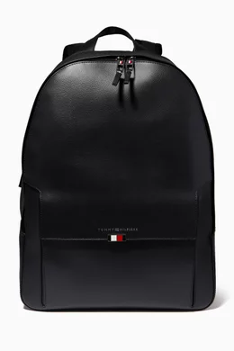 Buy Tommy Hilfiger Black Business Backpack in Leather for Men in