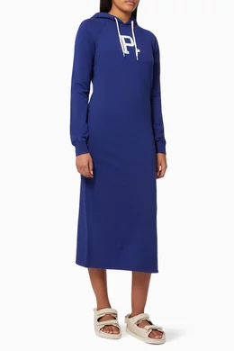 Shop Polo Ralph Lauren Blue Hoodie Dress in Fleece for WOMEN | Ounass  Bahrain