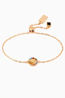 Shop Coach Gold Signature Multi Crystal Slider Bracelet for WOMEN | Ounass  Bahrain