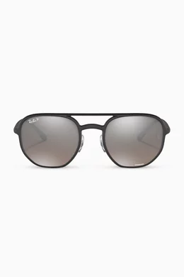 Shop Ray-Ban Black RB4321 Chromance Sunglasses in Nylon for MEN | Ounass  Bahrain