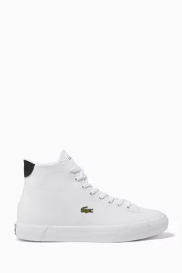 Buy Lacoste White Gripshot High top Sneakers in Leather for Men in