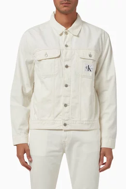 Calvin klein white jean clearance jacket