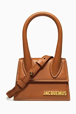 Buy Jacquemus Brown Le Chiquito Tote Bag in Smooth Leather for