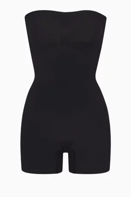Buy SKIMS Black Seamless Sculpt Mid Thigh Bodysuit for Women in