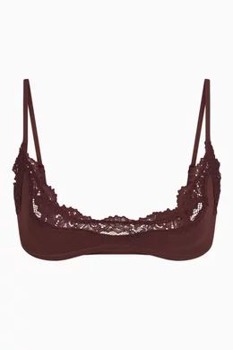 Buy SKIMS Brown Fits Everybody Scoop Bralette in Corded Lace for