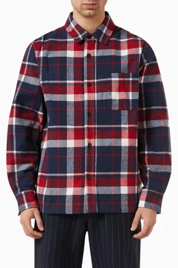 Buy Kith Blue Ginza Shirt in Brushed Flannel for MEN in Bahrain