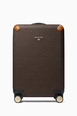 Buy Michael Kors Brown Small Trolley Suitcase in Signature