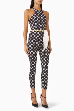 Elisabetta franchi black jumpsuit deals