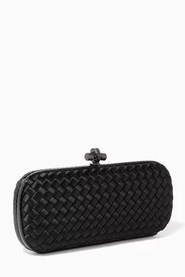Buy Bottega Veneta Black Black Ayers Satin Knot Clutch For Women Online Ounass Bahrain