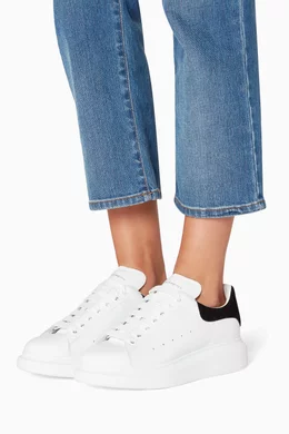 Buy Alexander McQueen White White Platform Leather Sneakers For Women Online Ounass Bahrain