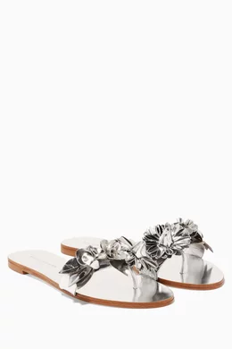 Buy Sophia Webster Silver Silver Lilico Slides For Women Online Ounass Bahrain