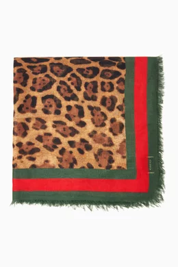 Gucci leopard scarf sale