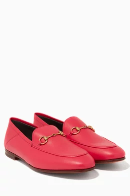 Buy Gucci Pink Pink Brixton Leather Loafers For Women Online Ounass Bahrain