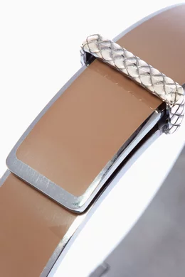 Buy Bottega Veneta Silver Steel New Enamel Bracelet For Women Online Ounass Bahrain