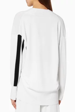 Buy Rag Bone White White Grace Striped V Neck Sweater For Women Online Ounass Bahrain