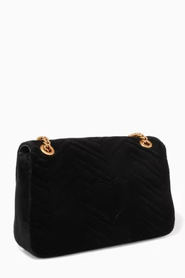 Buy Gucci Black Black GG Marmont 2.0 Velvet Shoulder Bag For Women Online Ounass Bahrain