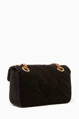 Buy Gucci Black Black GG Marmont 2.0 Mini Velvet Shoulder Bag For Women Online Ounass Bahrain