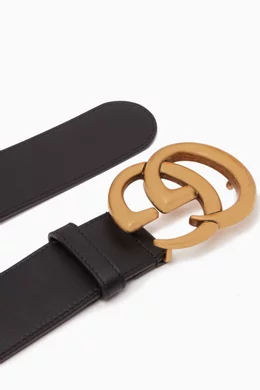 Buy Gucci Black Moon Glossy Wide Belt in Leather For Women Online Ounass Bahrain