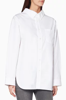 Buy Balenciaga White White Swing Collar Shirt For Women Online Ounass Bahrain