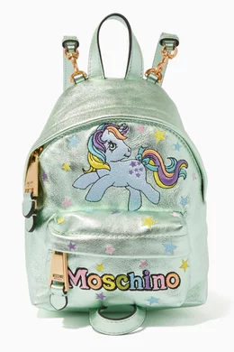 Buy Moschino Green Metallic Green Mini My Little Pony Backpack For Women Online Ounass Bahrain