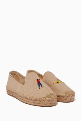 Buy Soludos Neutral Beige NYC Taxi Espadrille Smoking Slippers For Women Online Ounass Bahrain