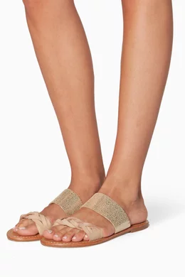 Soludos metallic braided slide sandal deals