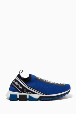 Buy Dolce Gabbana Blue Blue Sorrento Logo Slip-On Sneaker For