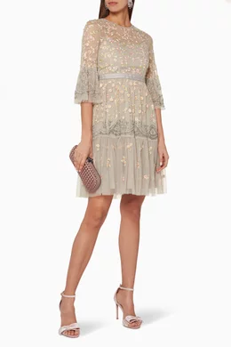 Buy Needle Thread Pink Dove Grey Climbing Blossom Dress For Women Online Ounass Bahrain
