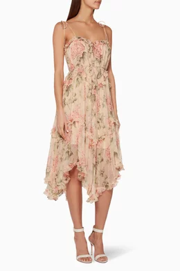 Buy Zimmermann Multicolour Peach Hydrangea Floating Prima Dress For Women Online Ounass Bahrain