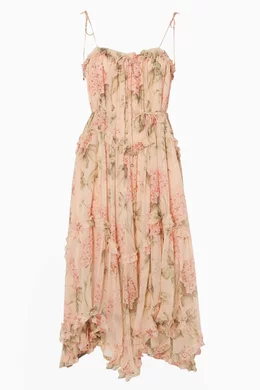 Buy Zimmermann Multicolour Peach Hydrangea Floating Prima Dress For Women Online Ounass Bahrain