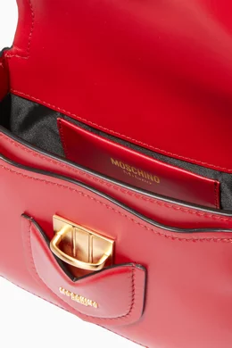 Buy Moschino Red Red Hidden Lock Shoulder Bag For Women Online Ounass Bahrain