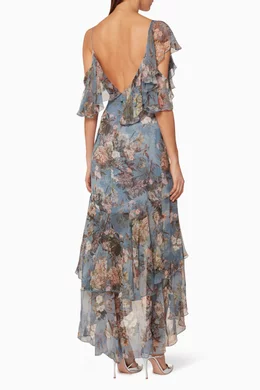 Nicholas arielle floral wrap maxi dress deals