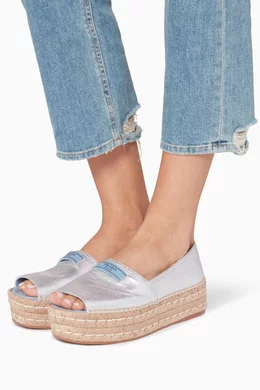 Prada peep toe espadrille store