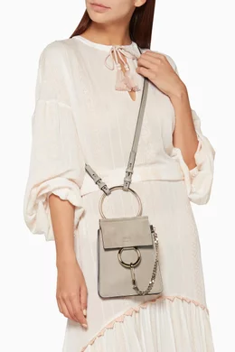 Buy Chloe Grey Faye Small Bracelet Bag For Women Online Ounass Bahrain