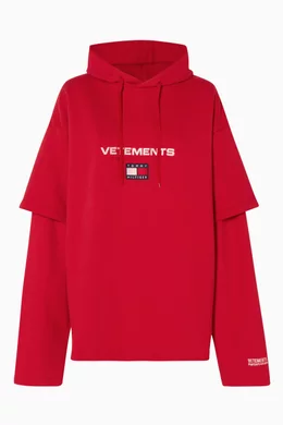 Vetements tommy hilfiger double sleeve hoodie 2025